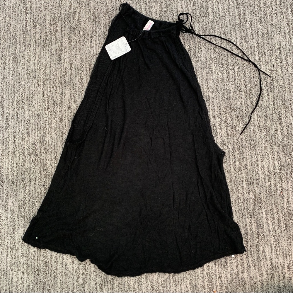 NWT Free People Intimately Strings Mash Top Black